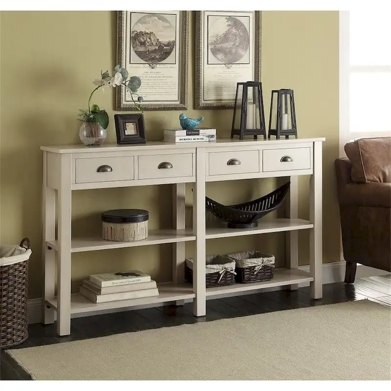72 Console Table with 4 Drawers