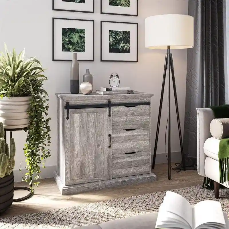 Sideboard Buffet Cabinet - 15.7D x 31.5W x 31.8H