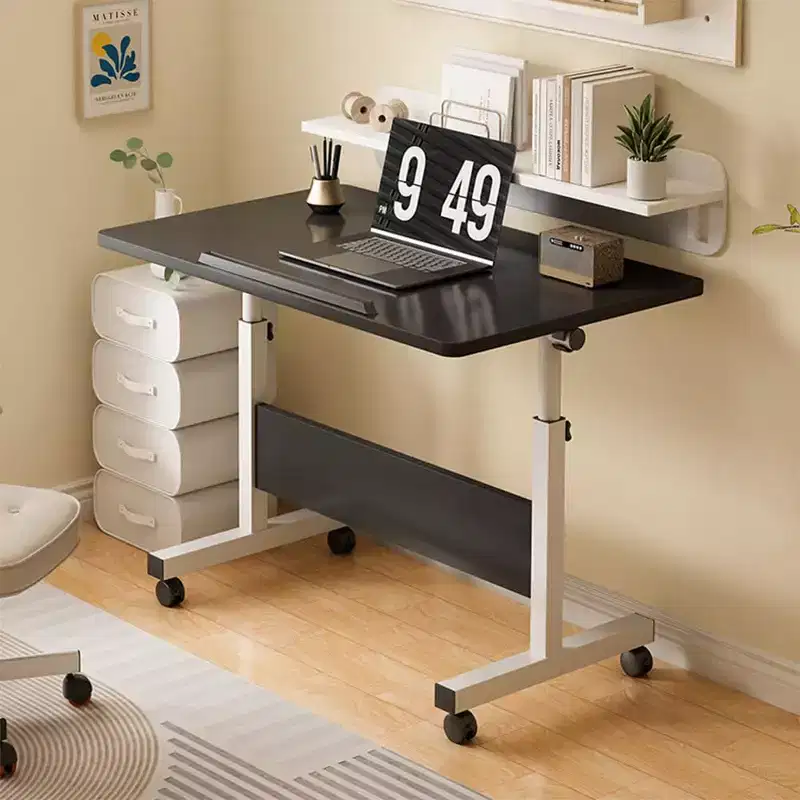 Adjustable Standing Desk (80x40cm, 65-87cm Height) – Mobile & Foldable Computer Desk with Wheels for Home Office