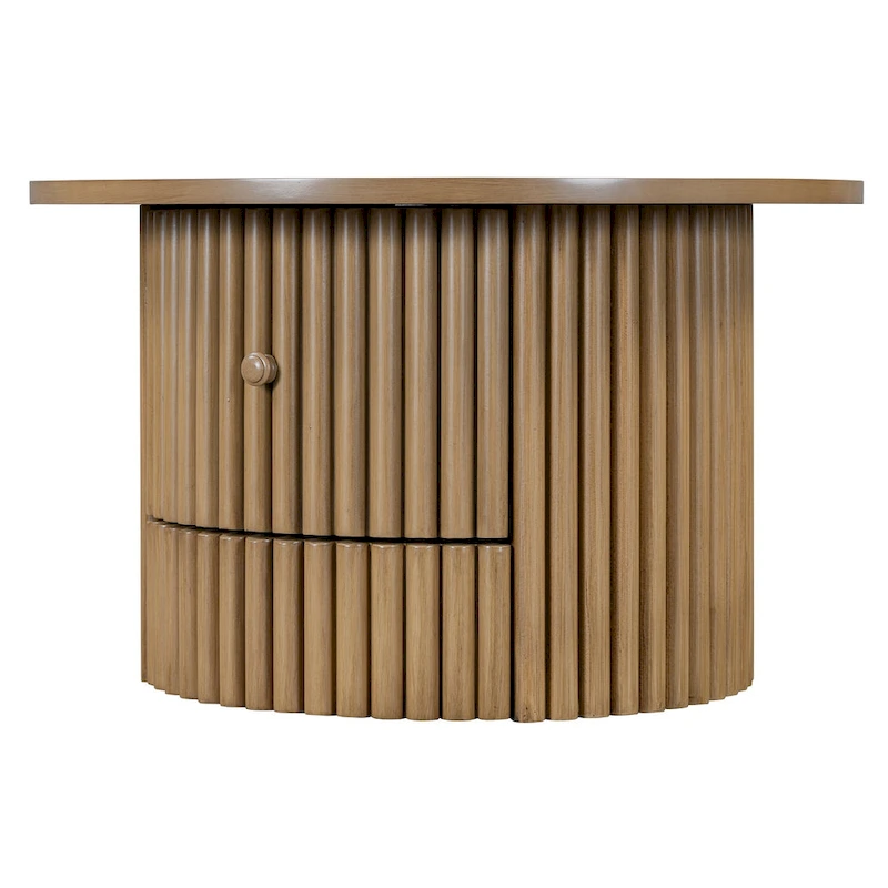 30.5 MDF Coffee Table with Drawer & Slat Base