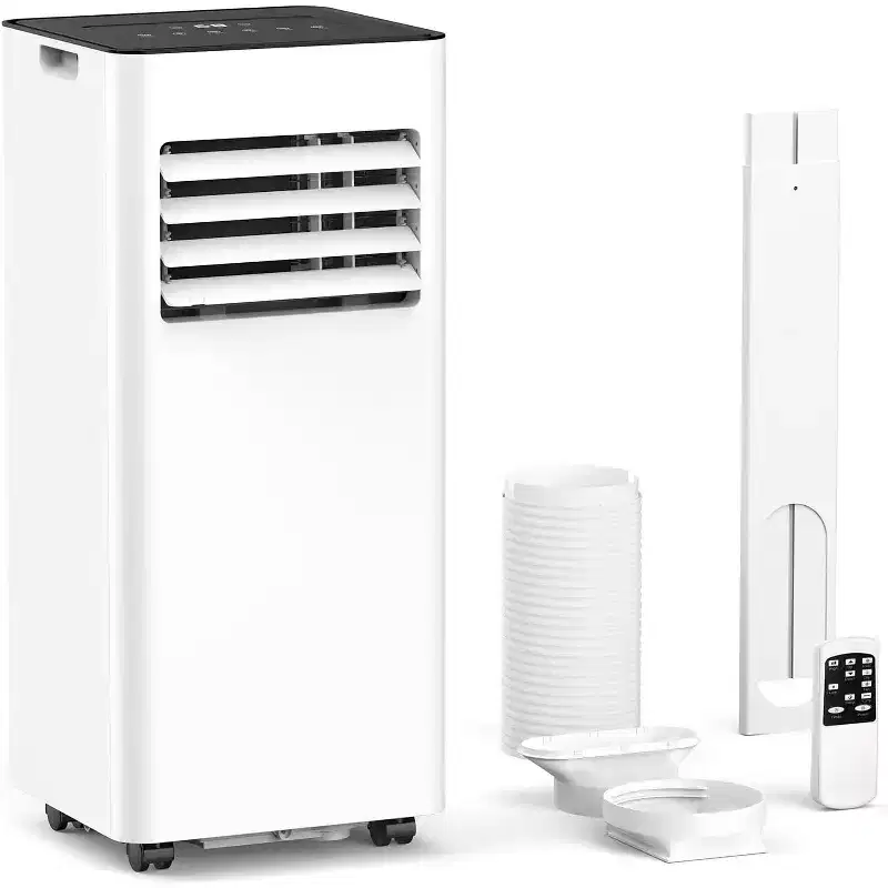 ZAFRO 10,000 BTU Portable Air Conditioners Cool Up to 450 Sq.Ft, 4 Modes Portable AC Unit with Remote Control/LED Display , White