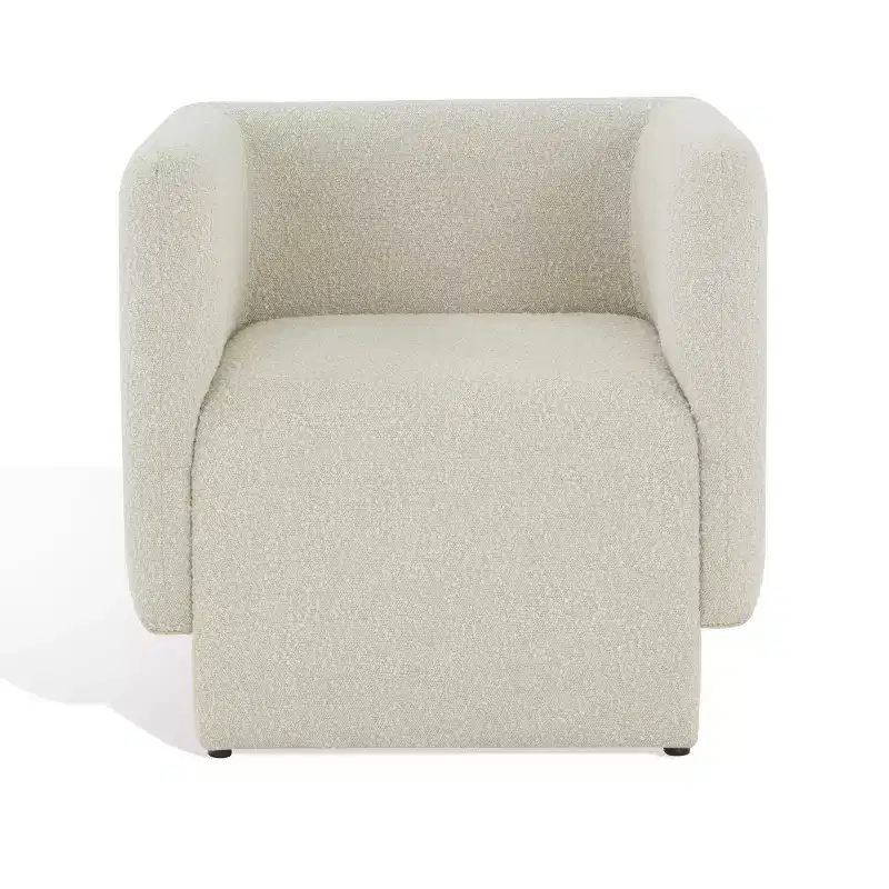 Nene Boucle Barrel Back Chair - SFV5073 - Safavieh Couture