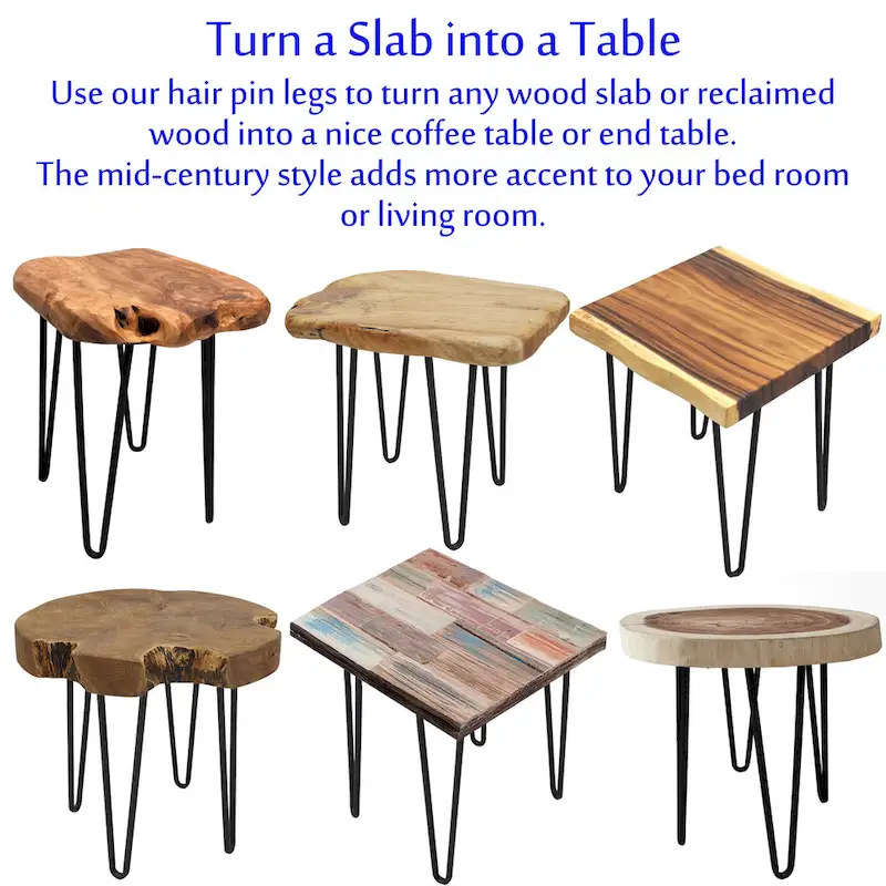 4 Piece Hairpin Metal Table Legs Furniture Legs
