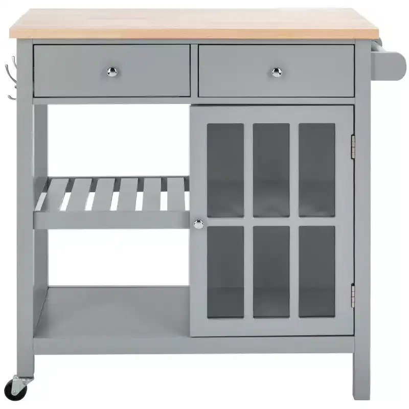 Locklyn 1 Door 2 Drawer 2 Shelf Cart - KCH8703 - Safavieh