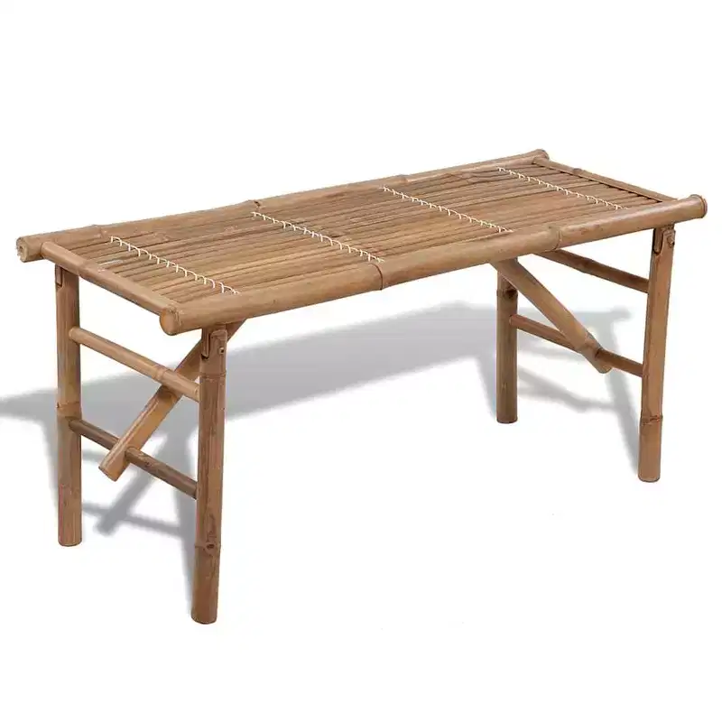 Garden Bench Natural Bamboo Bamboo Medium Foldable