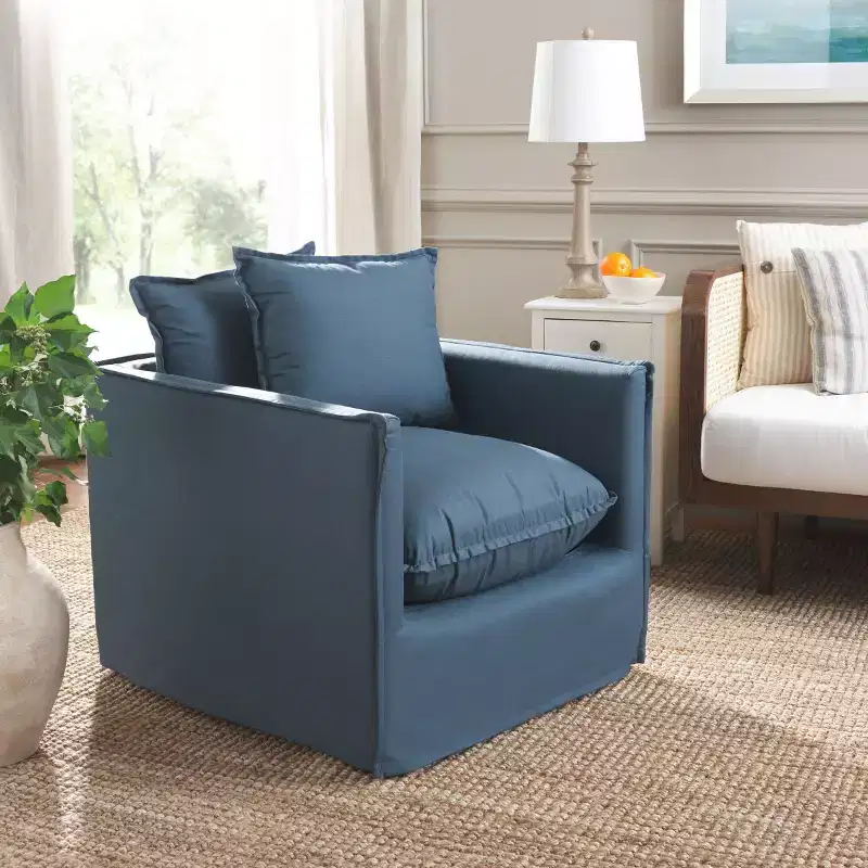 Joey Arm Chair - MCR4651A - Blue - Safavieh