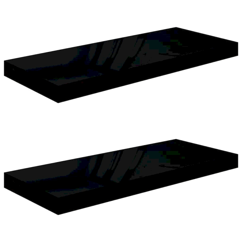Floating Wall Shelves 2 pcs 23.6x9.3x1.5 MDF - 23.6 x 9.3 x 1.5 (L x W x H)