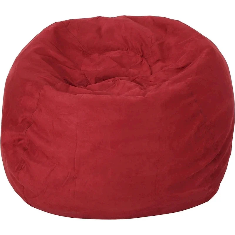 5-Foot Shredded Foam Bean Bag Chair with Removable Microsuede Cover