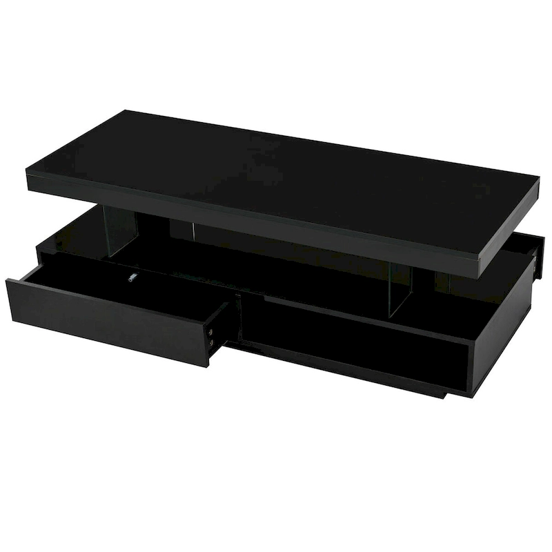 Coffee Table with 2 Drawers and Display Shelves