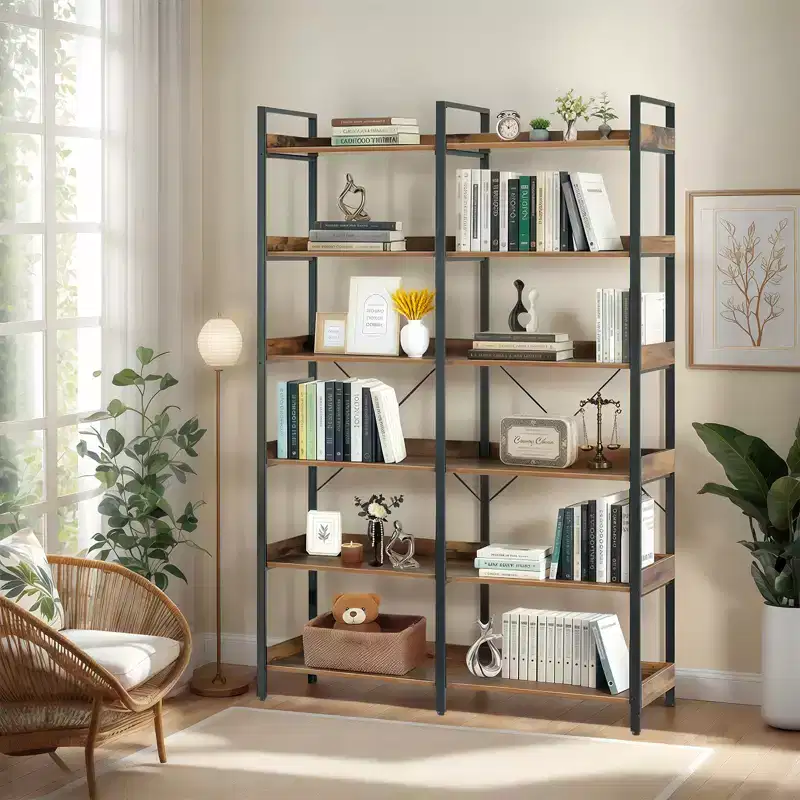 6-Tier Industrial Bookshelf, 67