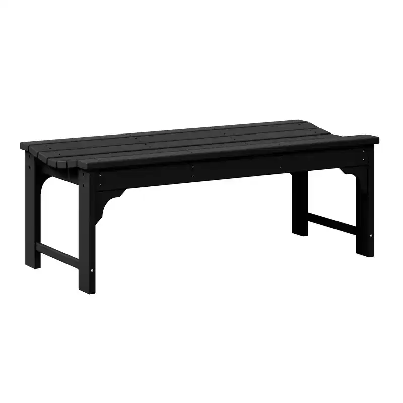 WestinTrends Backless All-Weather Outdoor Bench for Patio Garden