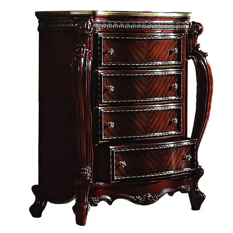 46" Picardy Chest Honey Oak - Acme Furniture: Vintage Style, 5 Felt Lined Drawers, European Influence