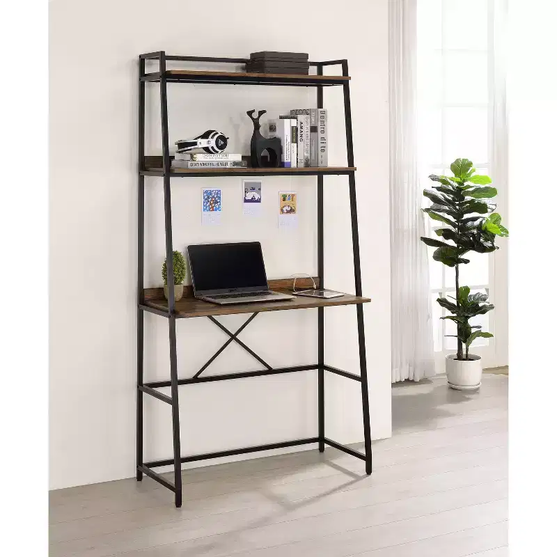 Writing Desk with Bookcase and USB Plug