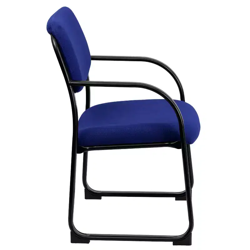 Emma and Oliver Fabric Executive Side Reception Chair with Sled Base