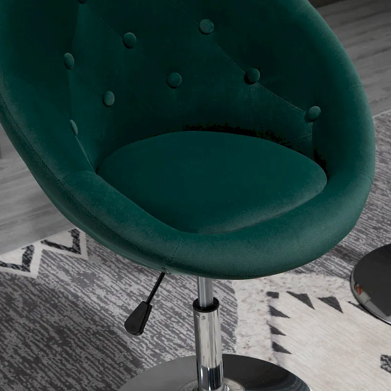 HOMCOM Swivel Accent Chair Modern Makeup Vanity Chair Adjustable Height Leisure Lounge Chair
