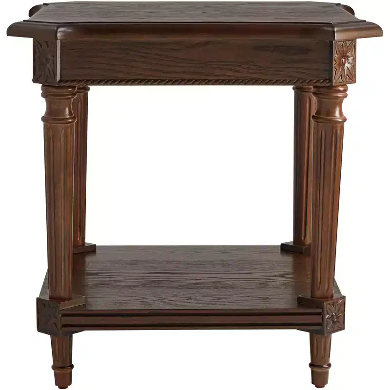 Regency Hill Pullman 22 Wide Distressed Walnut Wood Square End Table