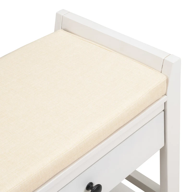 Multi-purpose Shoe Rack with Cushioned Seat and Drawers