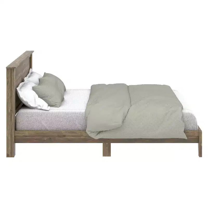 Galano King Tiena Lencia Bed with Headboard  Knotty Oak
