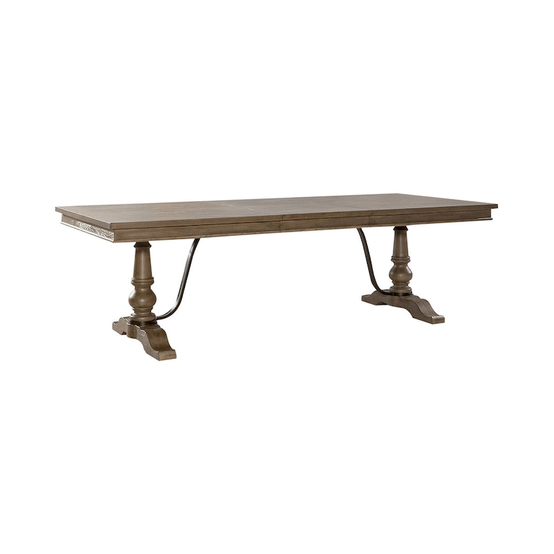 Americana Farmhouse Dusty Taupe Trestle Table