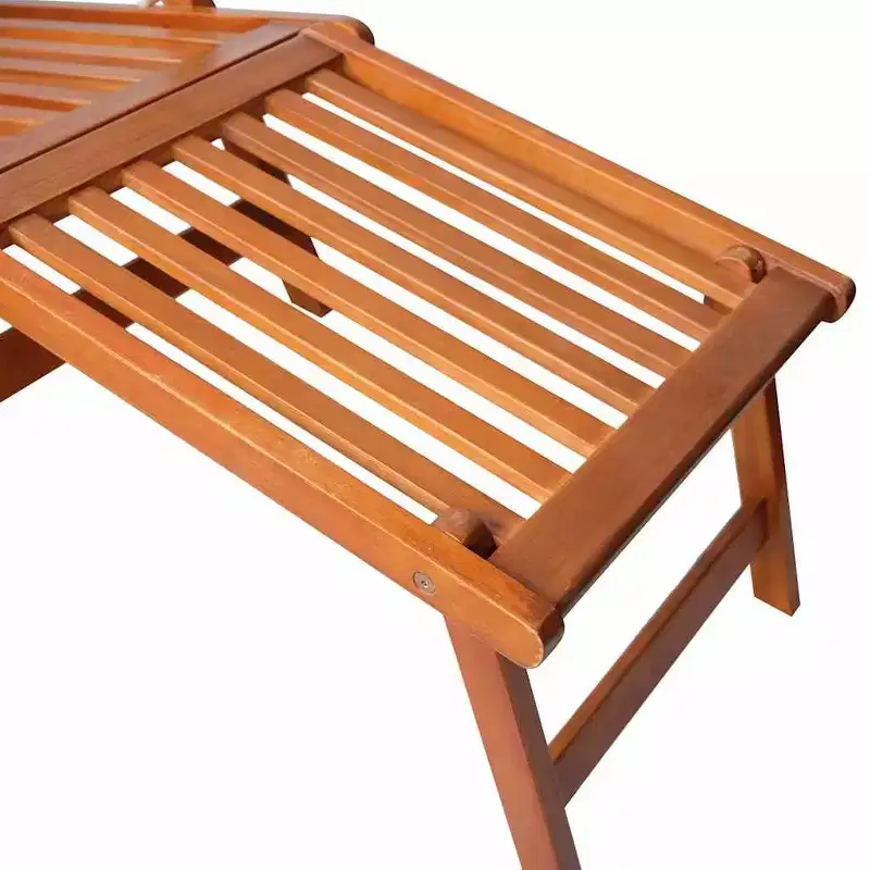 vidaXL Deck Chair Solid Acacia wood Standard Foldable Deck Chair