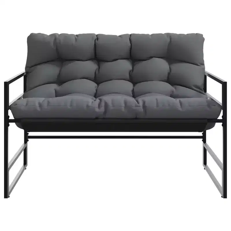 Garden Bench with Cushion in Taupe
