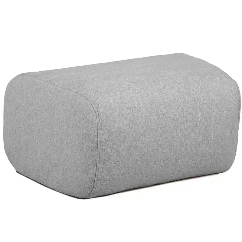 Big Joe Solvana Outdoor Patio Furniture Set, Performance Linen Weather-Resistant Fabric, Ottoman Only, Port Gray