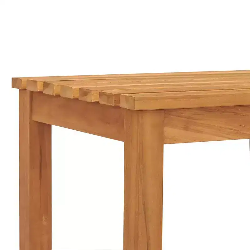 Bench Brown Solid Teak Wood 45 in Strong Bench Rectangular