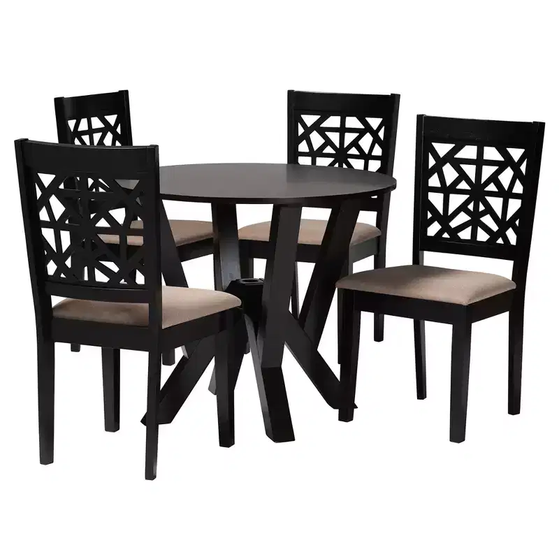 Baxton Studio Felice Modern Wood 5-Piece Dining Set