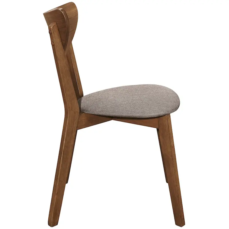 Retro Modern Style Natural Walnut Dining Chairs