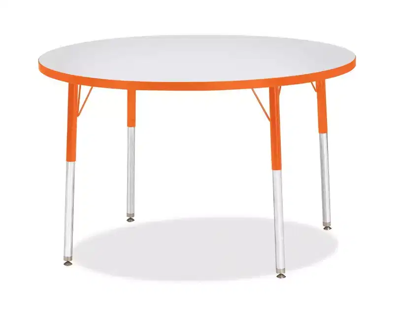Jonti-Craft Berries Adult Height Color Edge Round Table 42 x 42 in Orange
