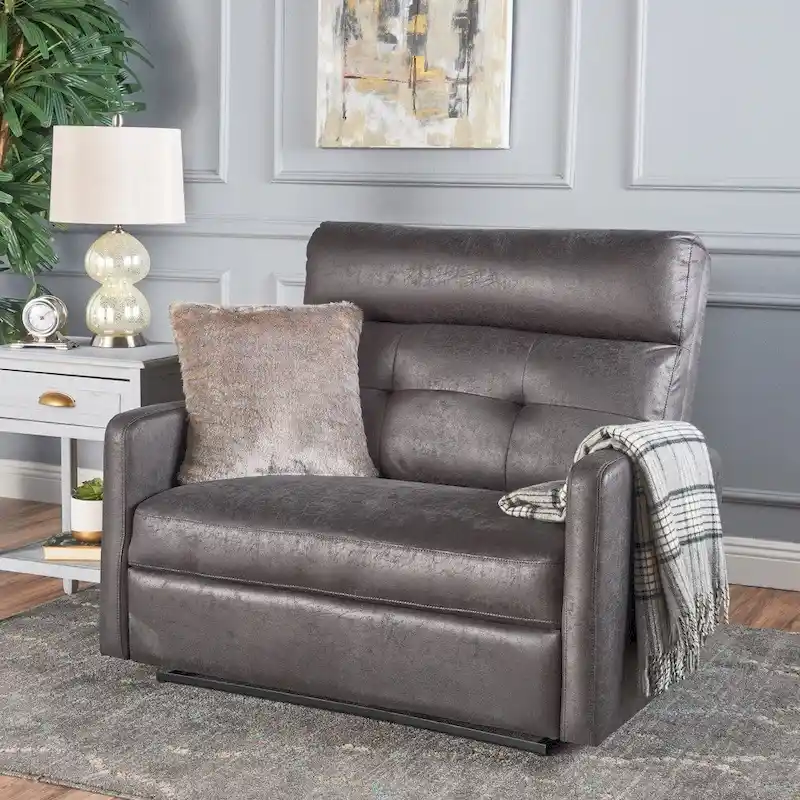 Microfiber 2-Seater Recliner Loveseat