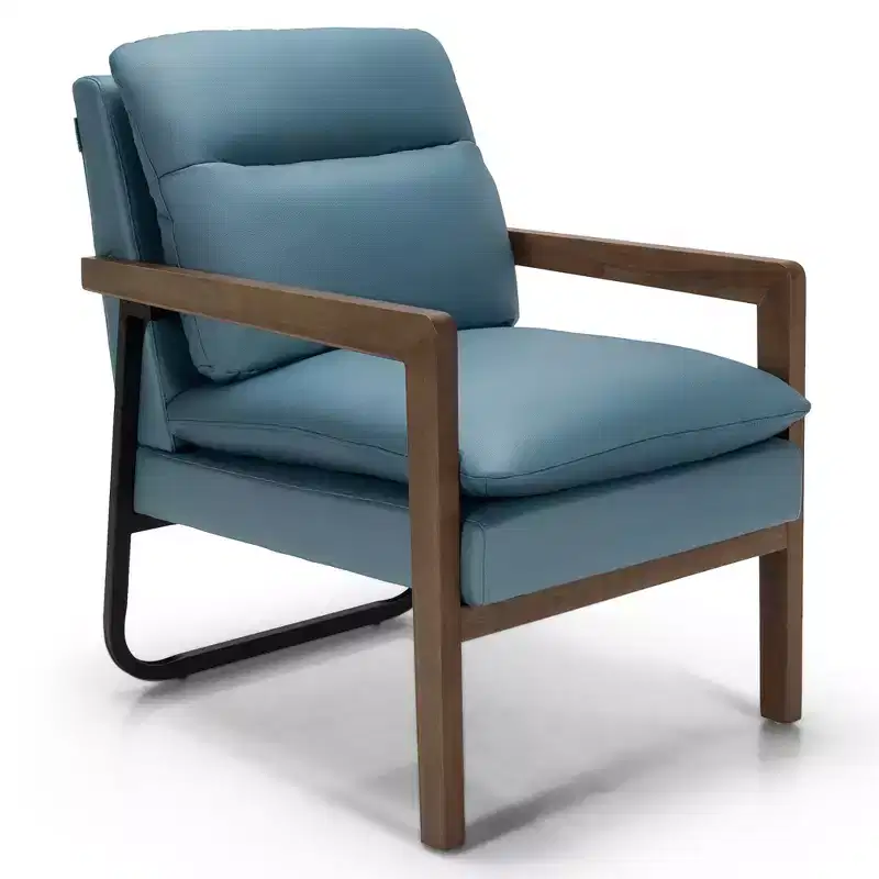 Blue / Green / Yellow Fabric Accent Armchair, Single Seat