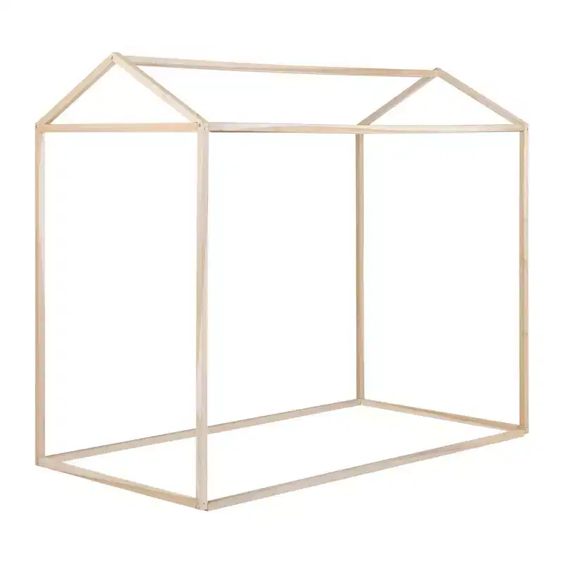 House Kids' Bed Frame - Natural Poplar Wood, Twin Size