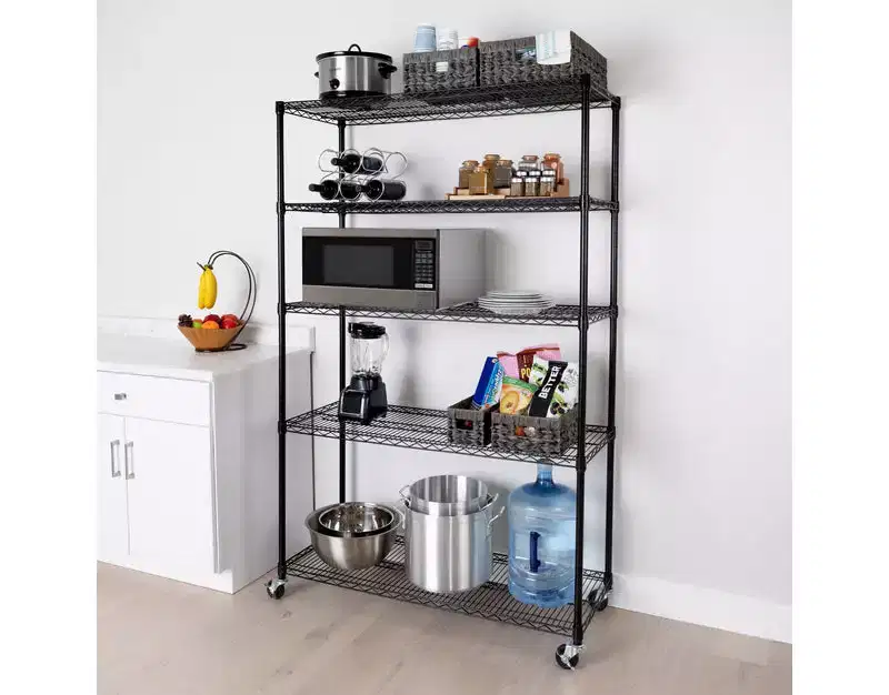 Seville Classics UltraDurable 5-Tier 48 x 18 Steel Wire Shelving Unit
