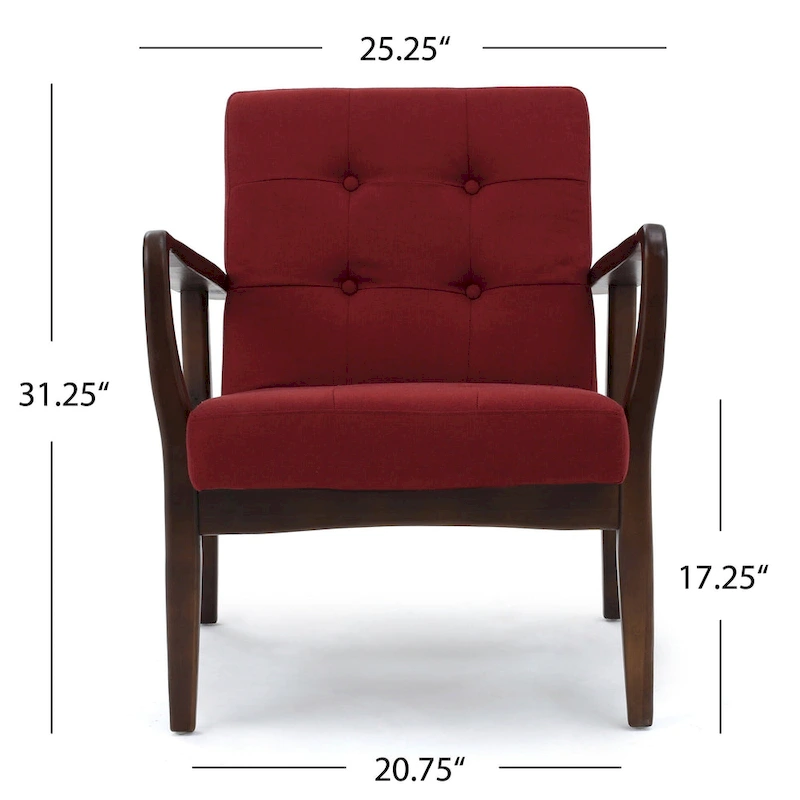 Brayden Mid-century Fabric Club Chair by Christopher Knight Home