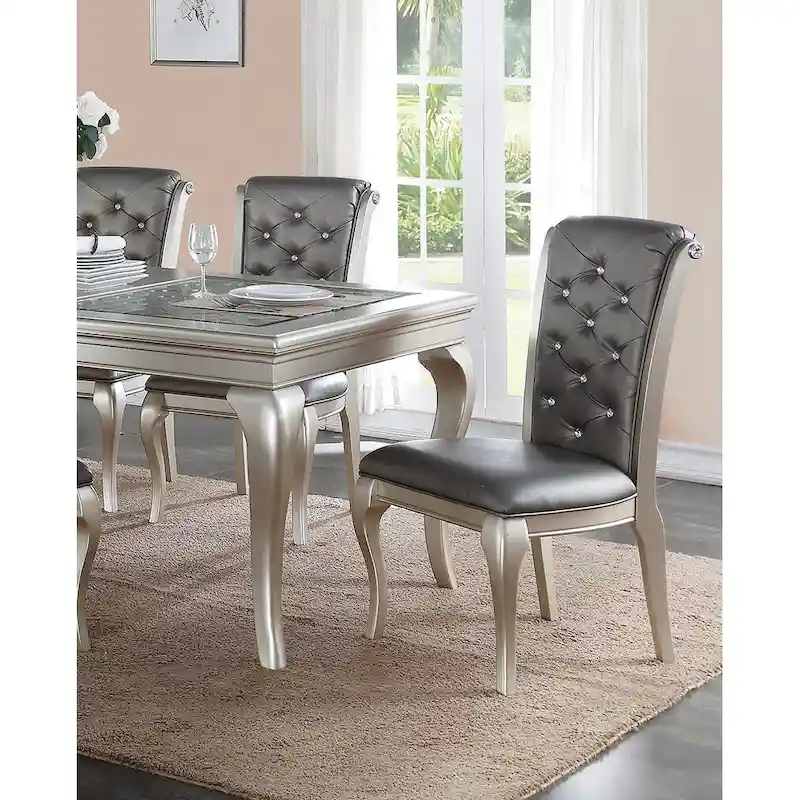 Dining Table in Antique Silver