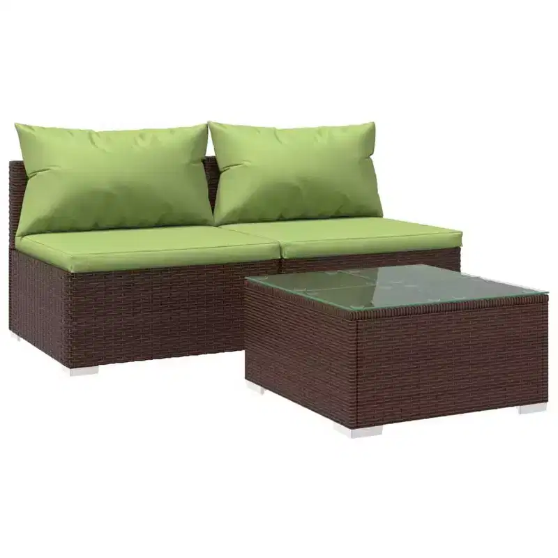 vidaXL Garden Lounge Set PE Rattan Medium Modular
