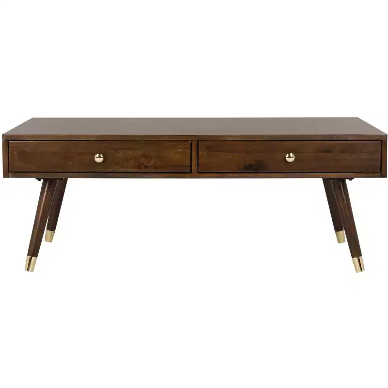 Levinson Gold Cap Coffee Table - Safavieh