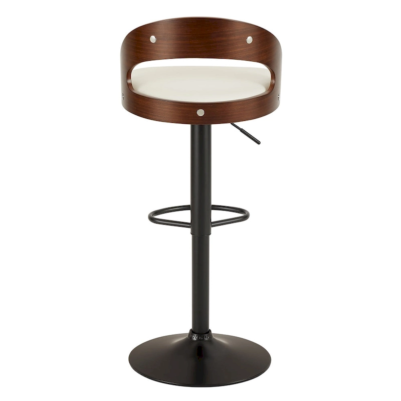 Javlergo Bar Stools Set of 2, Modern Adjustable Swivel Kitchen Bar Chair with Footrest