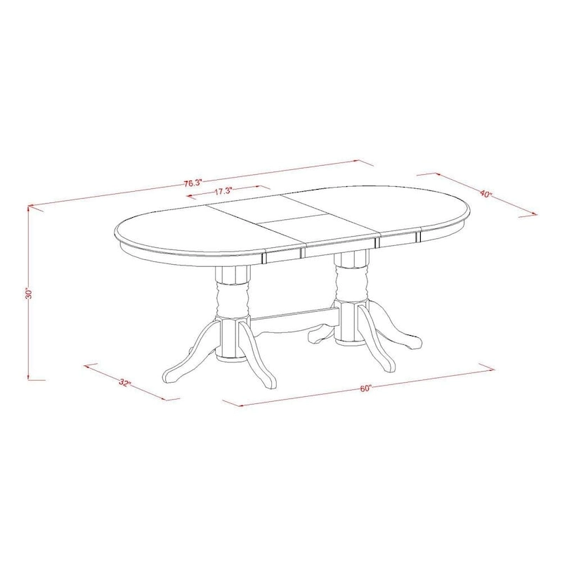 East West Furniture Dining Set- an Oval Dining Table and Kitchen Chairs, Linen White(Pieces Options)