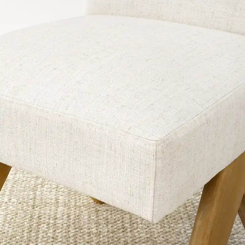 Linen Mid Century Modern Dining Chair