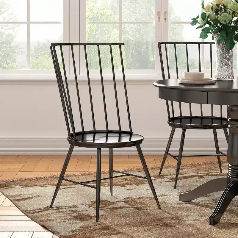 Norfolk High Back Windsor Classic Dining Chairs (Set of 2) - iNSPIREQ