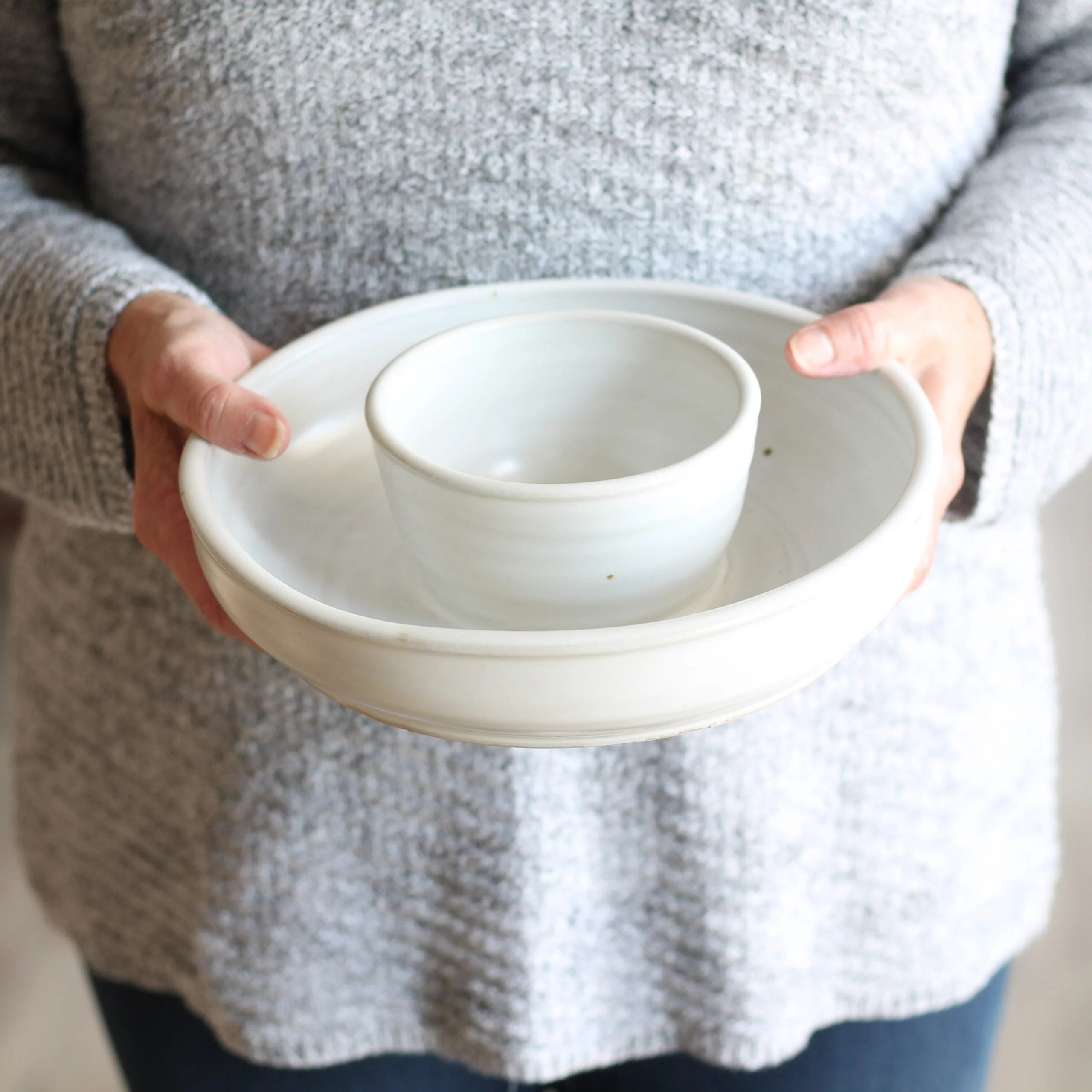Handmade Small Chip n' Dip Bowl