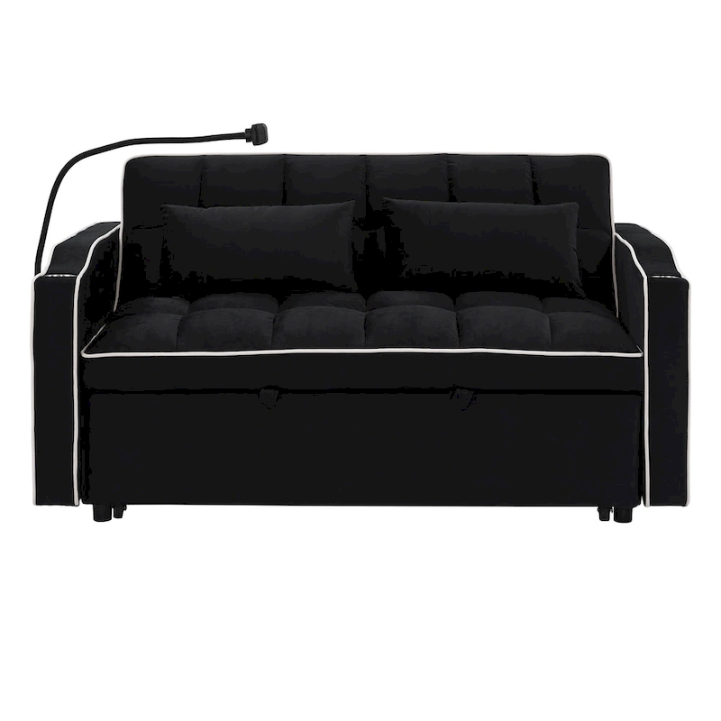 55.51 inch versatile foldable sofa bed in 3 lengths