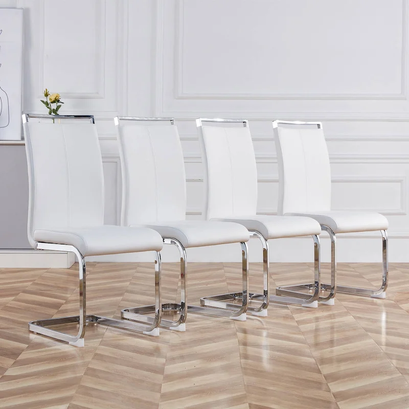 Modern Dining Chairs PU Faux Leather set of 4