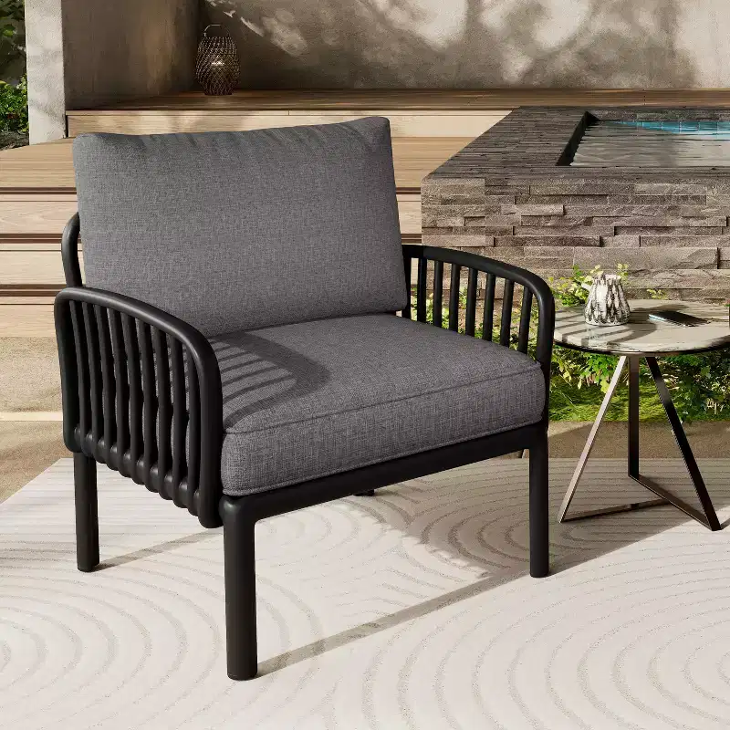 Christopher Knight Home Hester Outdoor Polypropylene Upholstered Club Chair
