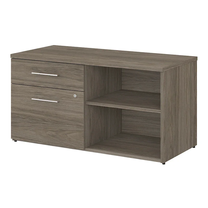 Low Storage Cabinet with File Drawer & Locking Drawers – 45W x 21D x 24H