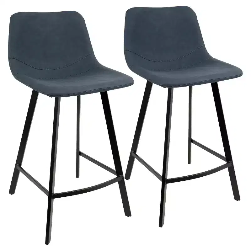 Set of 2 26 Outlaw Industrial Counter Height Barstool - Lumisource