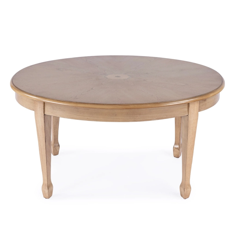Clayton Oval Wood Inlay Cocktail Table