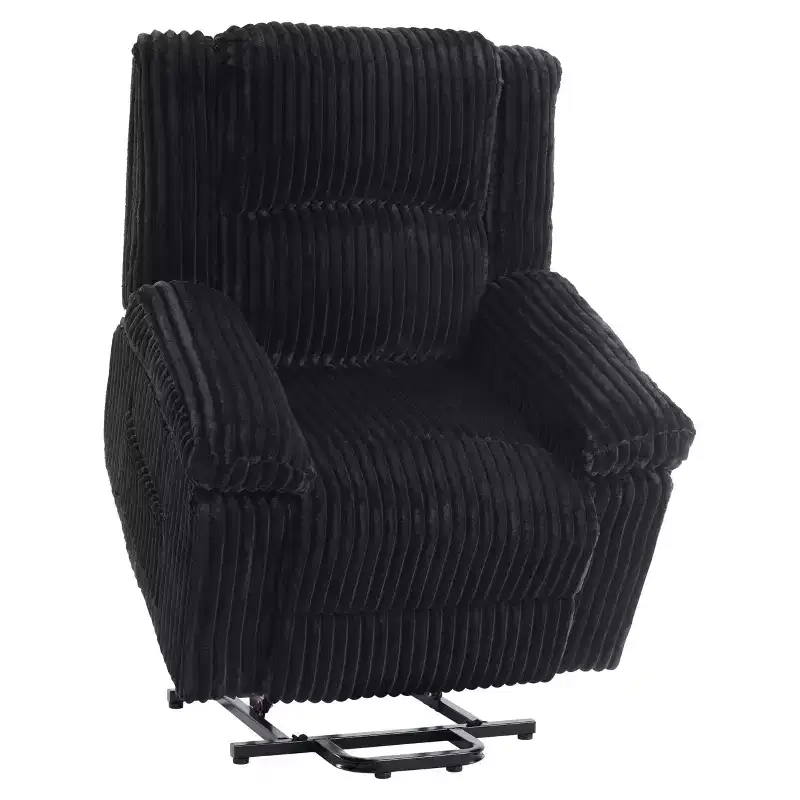 Power Lift Recliner Chair - Heat & Massage Function, Electric Stand-Up Recliner with Adjustable Positions, Soft Polyester Fabric & Full Sponge Padding
